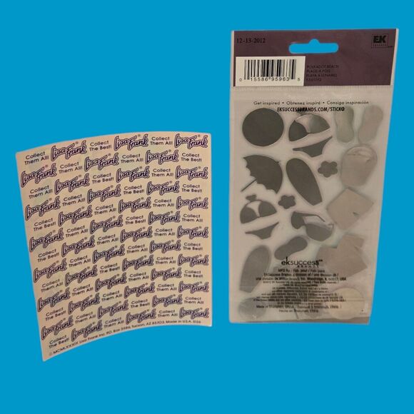 Two Sheets 1989 Vintage Lisa Frank Stickers Plus Polkadot Beach x1 & Hot Lips x1 - Picture 11 of 11